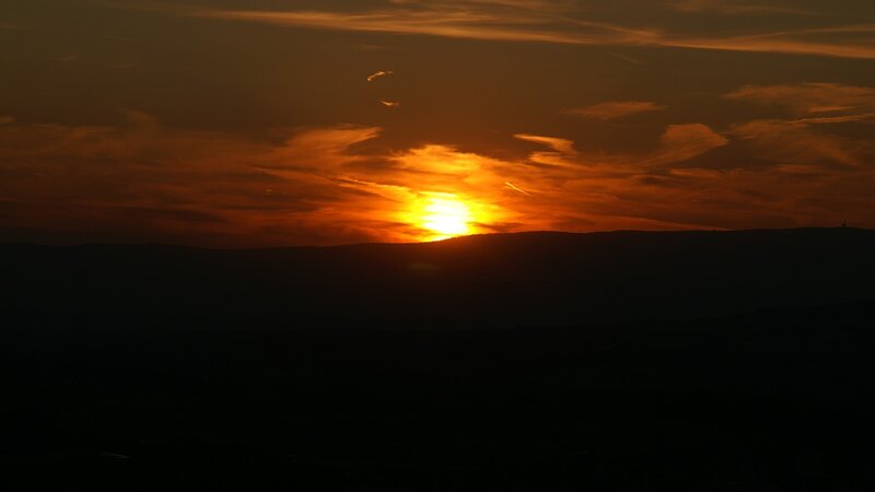 Sunset over the hills