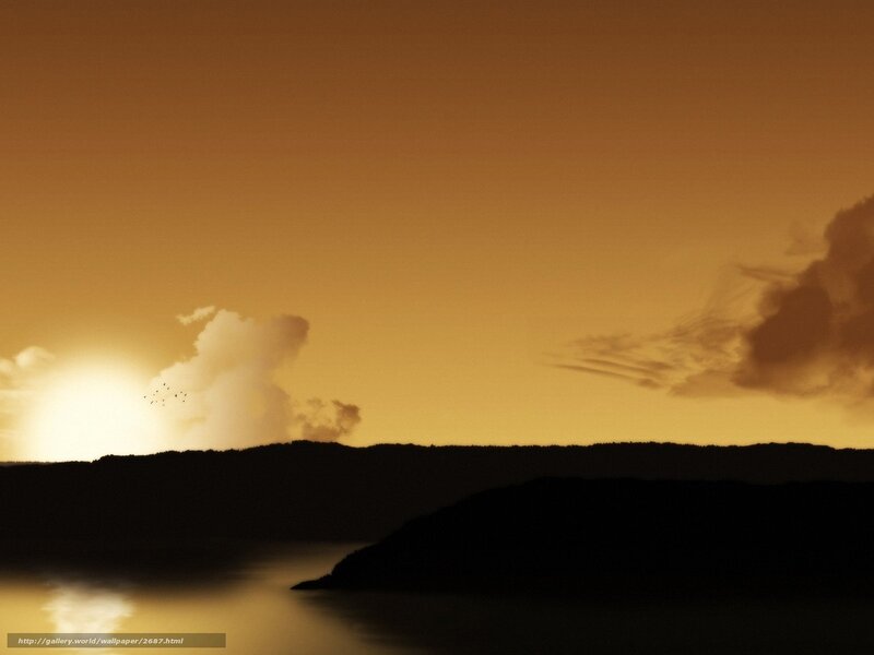 Sunset over the hills