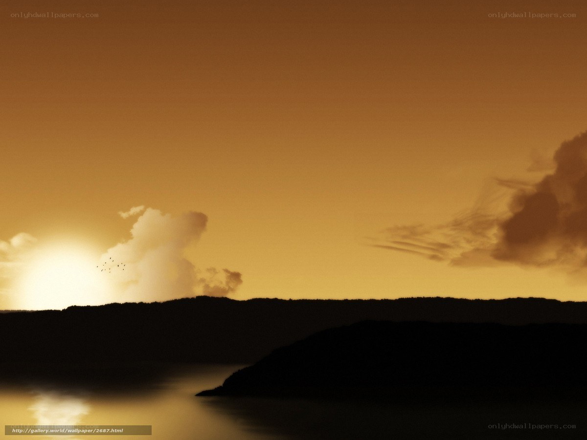 Sunset over the hills