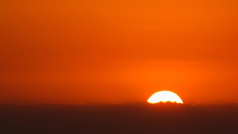 Sunset over the horizon