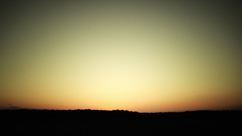 sunset over the horizon