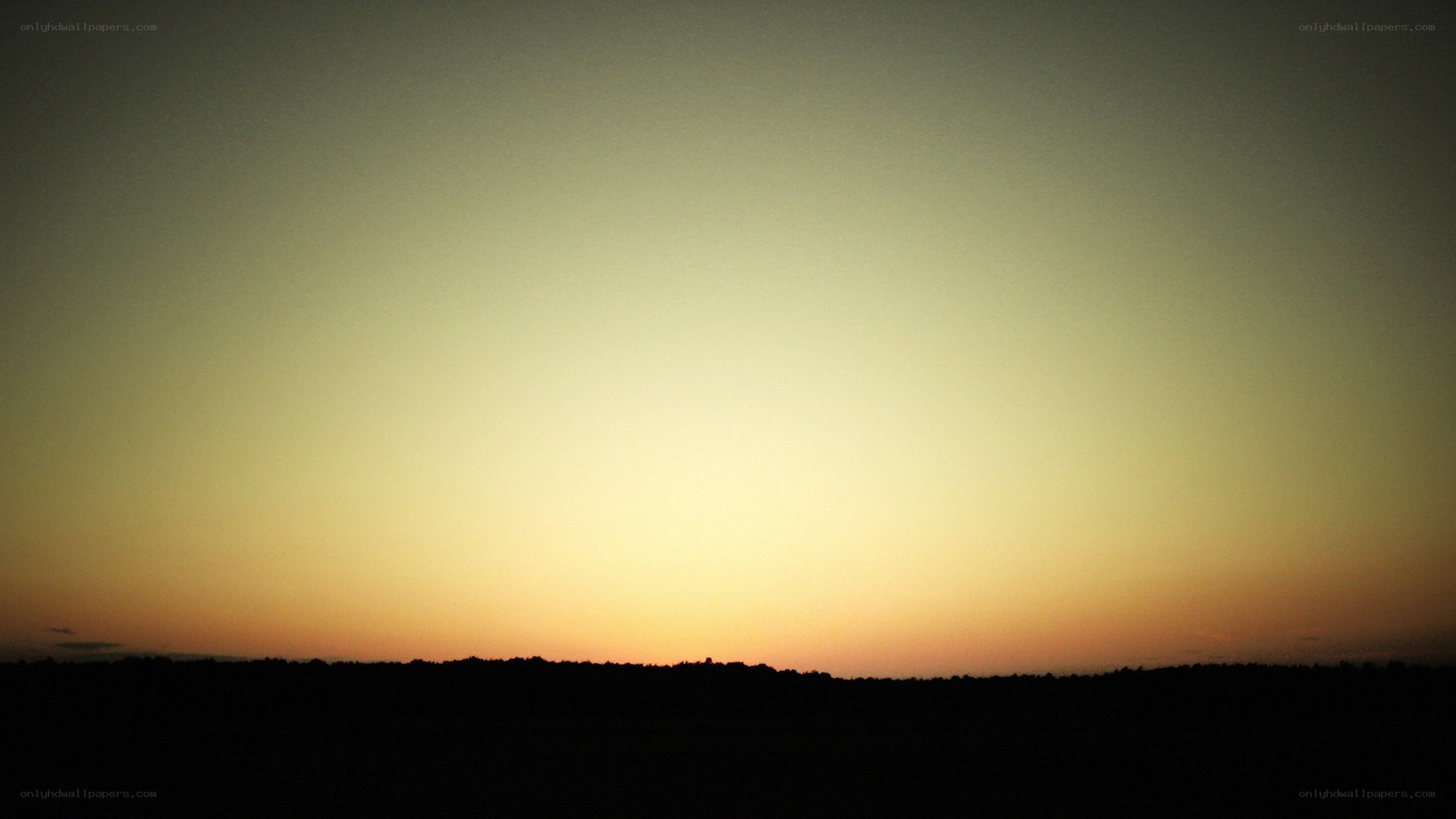 sunset over the horizon