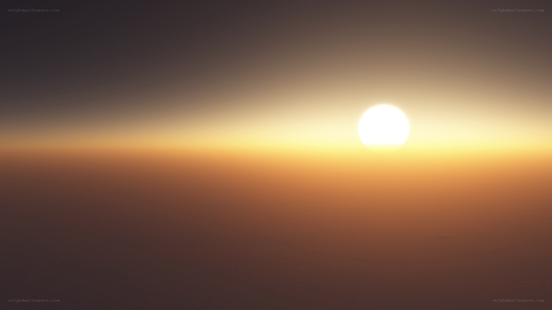 Sunset over the horizon