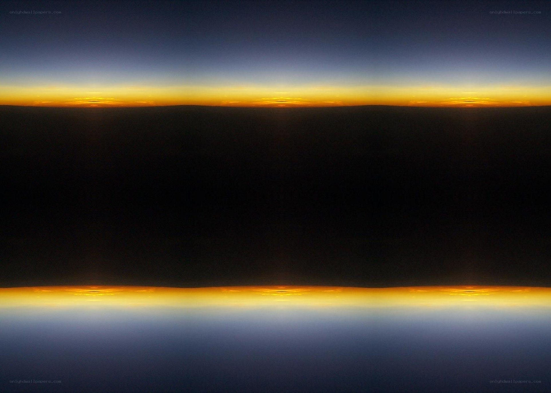 Sunset over the horizon