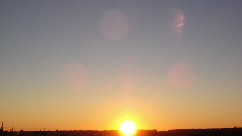 Sunset over the horizon