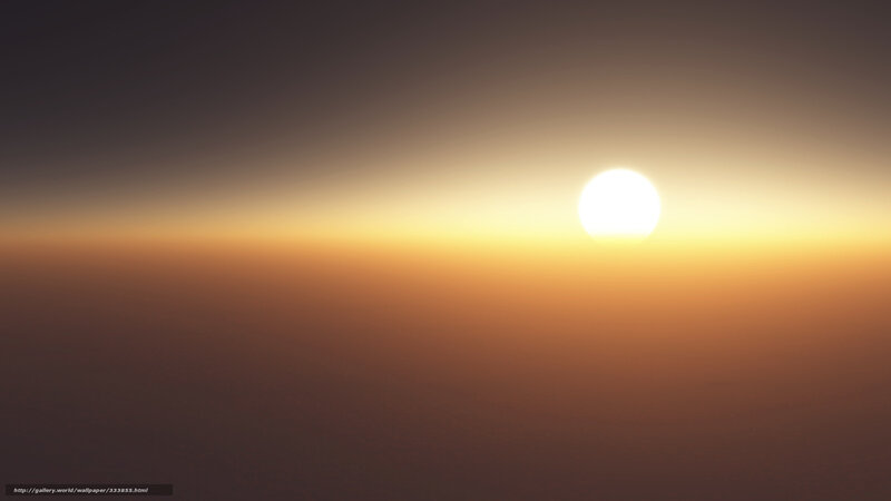 Sunset over the horizon