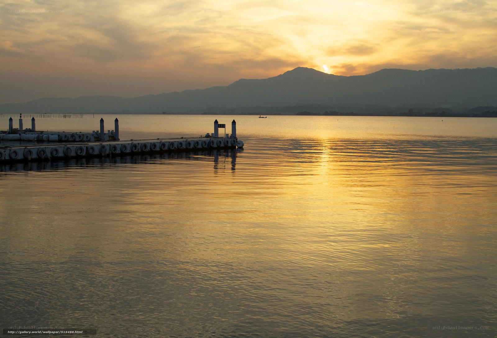 Sunset over the lake