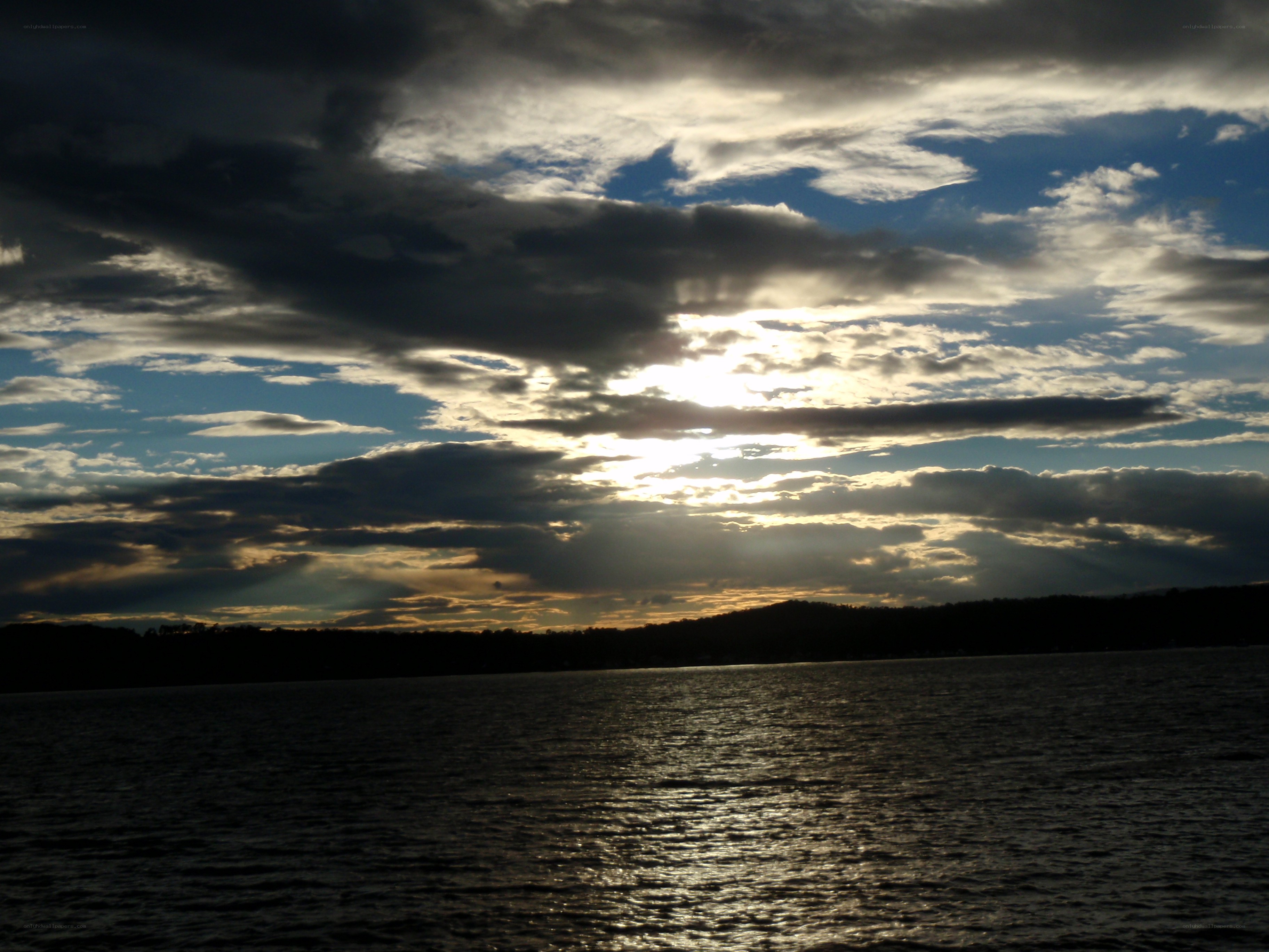 Sunset over the lake