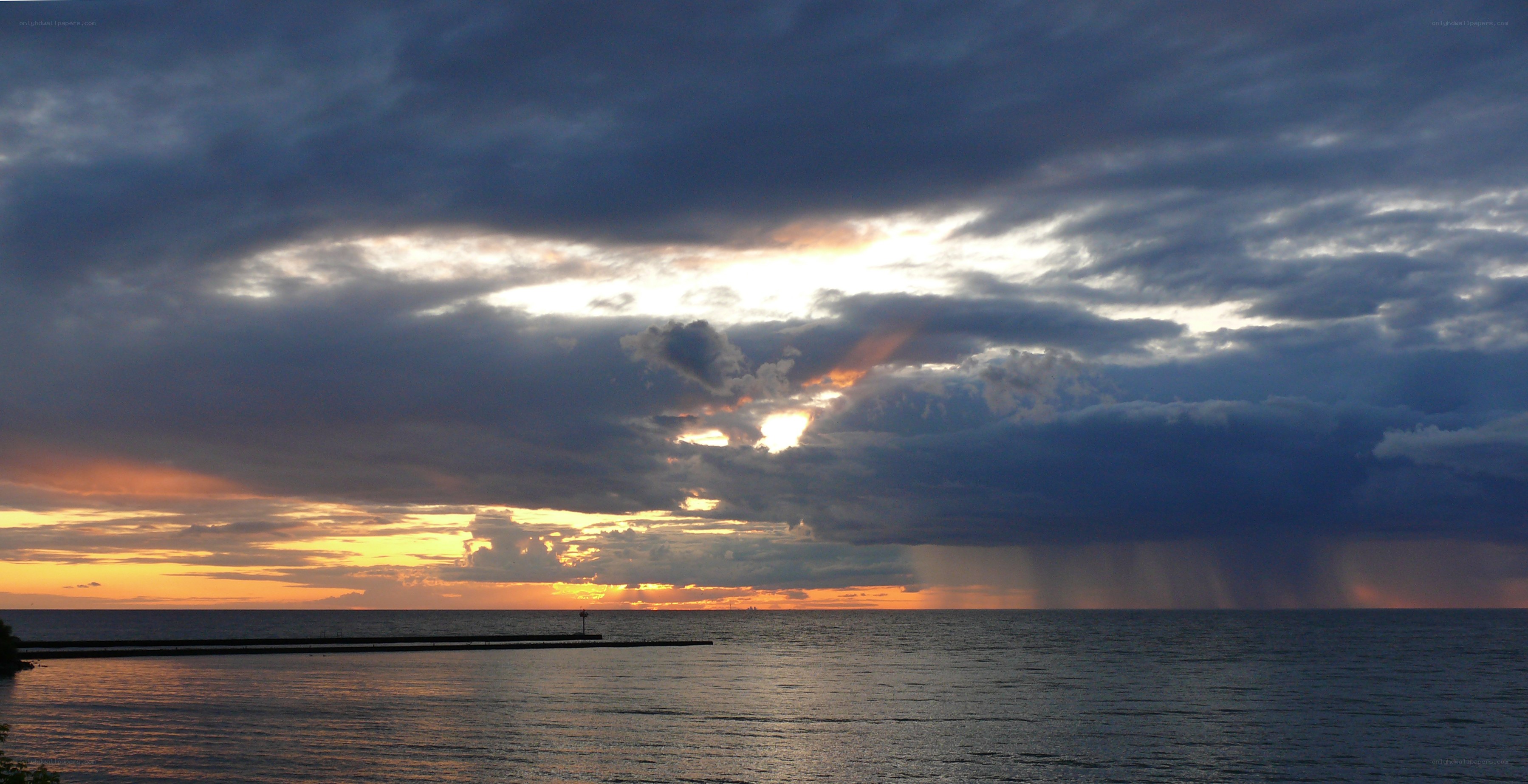 Sunset over the lake