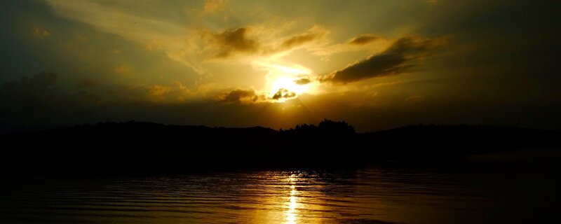 Sunset over the lake