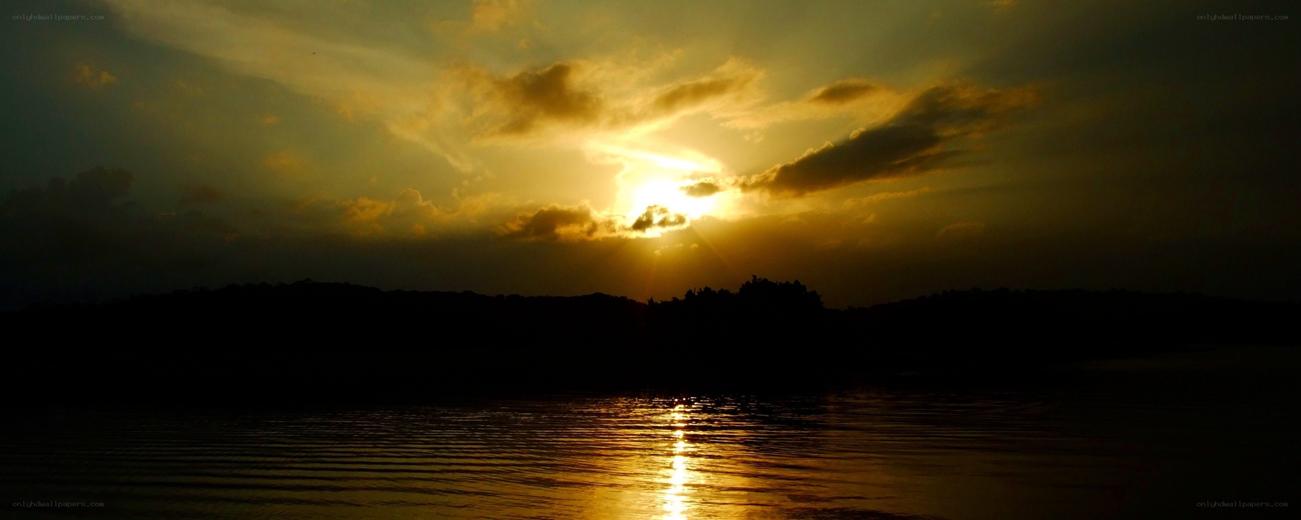 Sunset over the lake