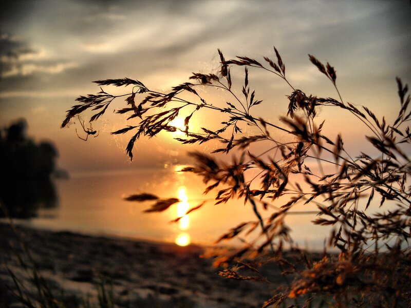 Sunset over the lake