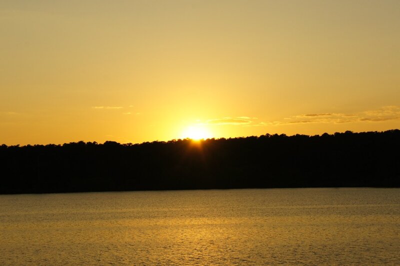 Sunset over the lake