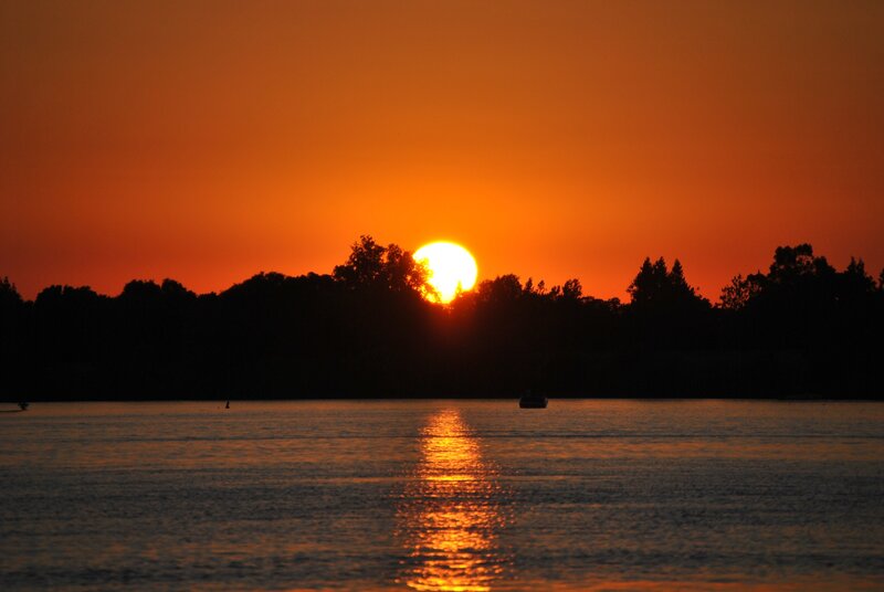 Sunset over the lake