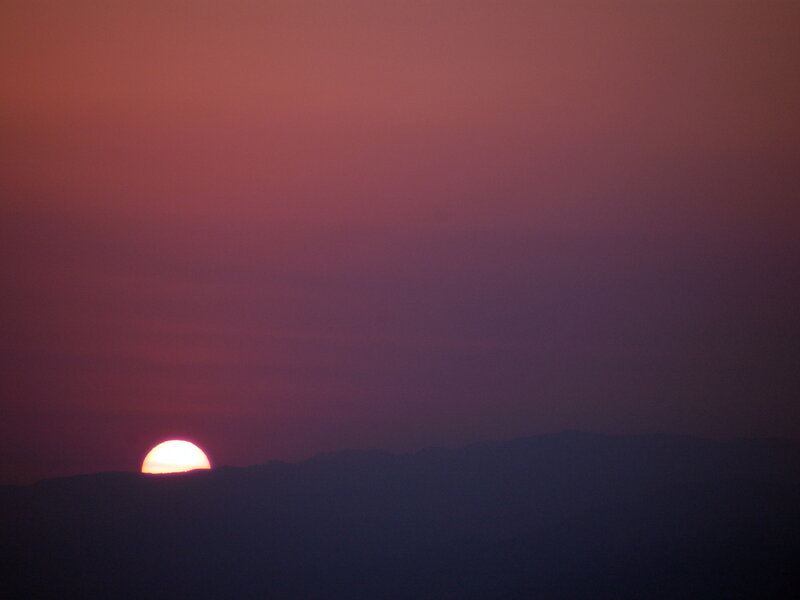 Sunset over the mountains