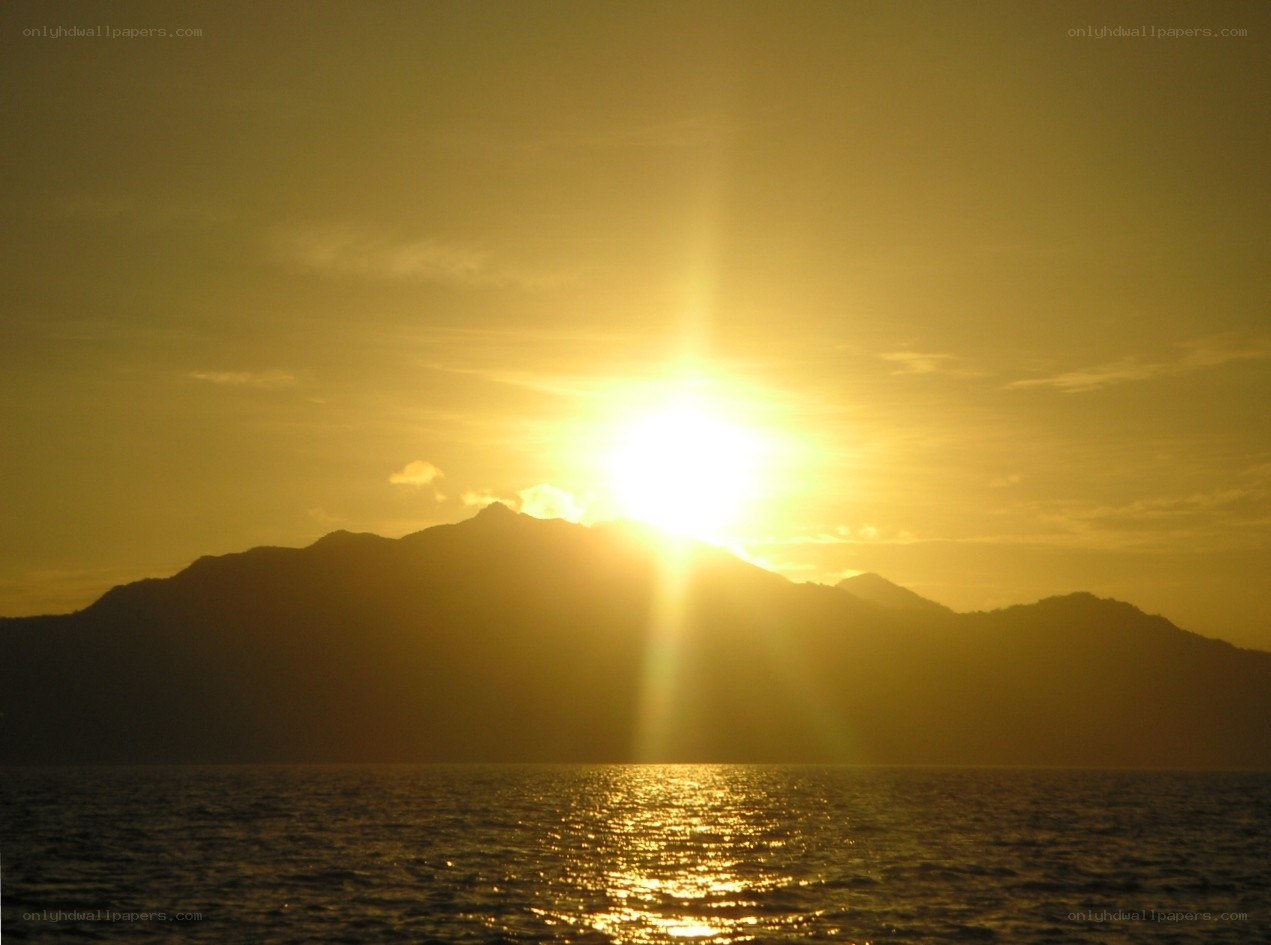 Sunset over the mountains
