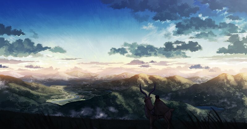 Sunset over the mountains
