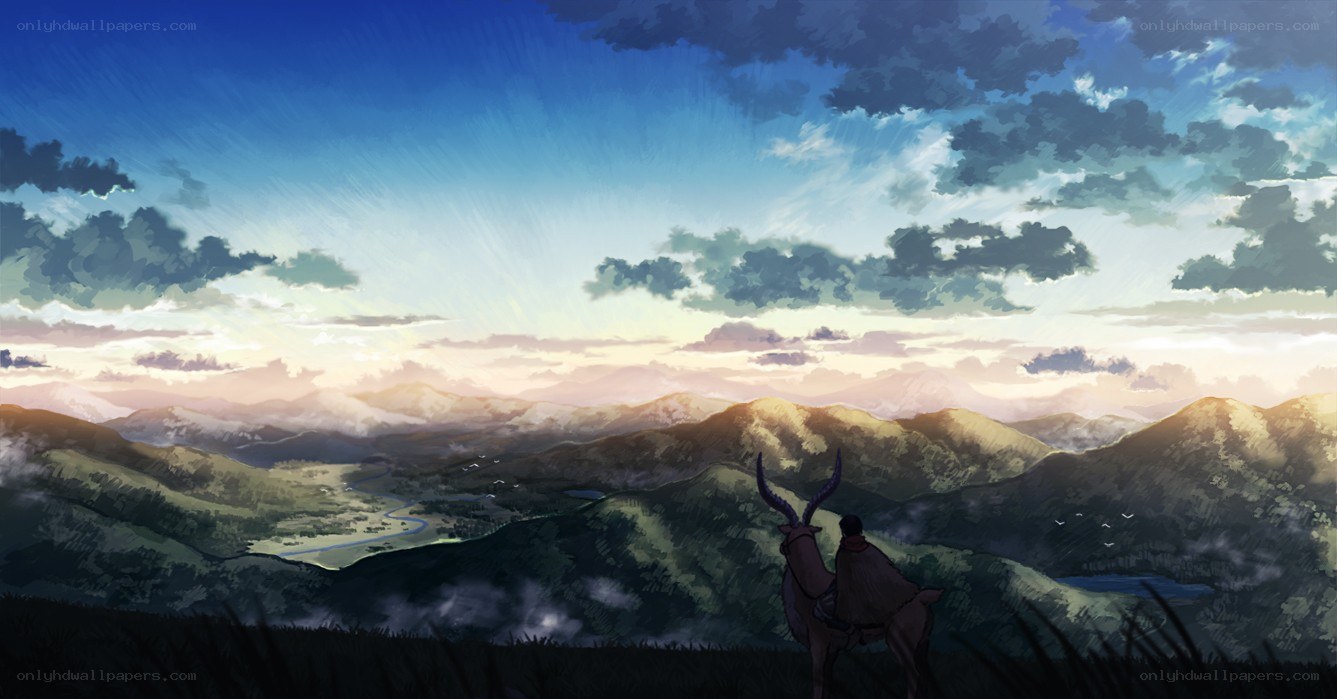 Sunset over the mountains