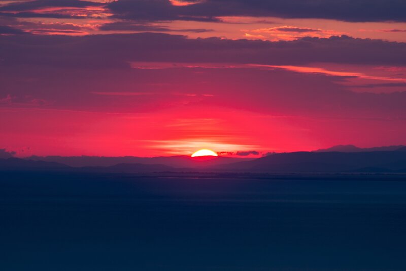 Sunset over the mountains