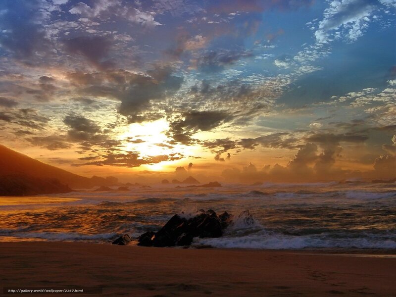 Sunset over the ocean