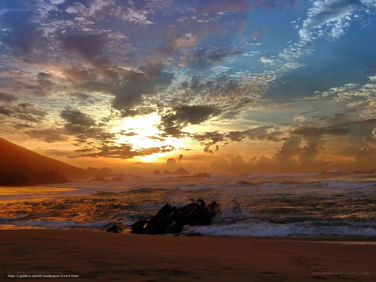Sunset over the ocean