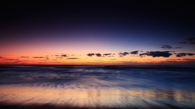 sunset over the ocean