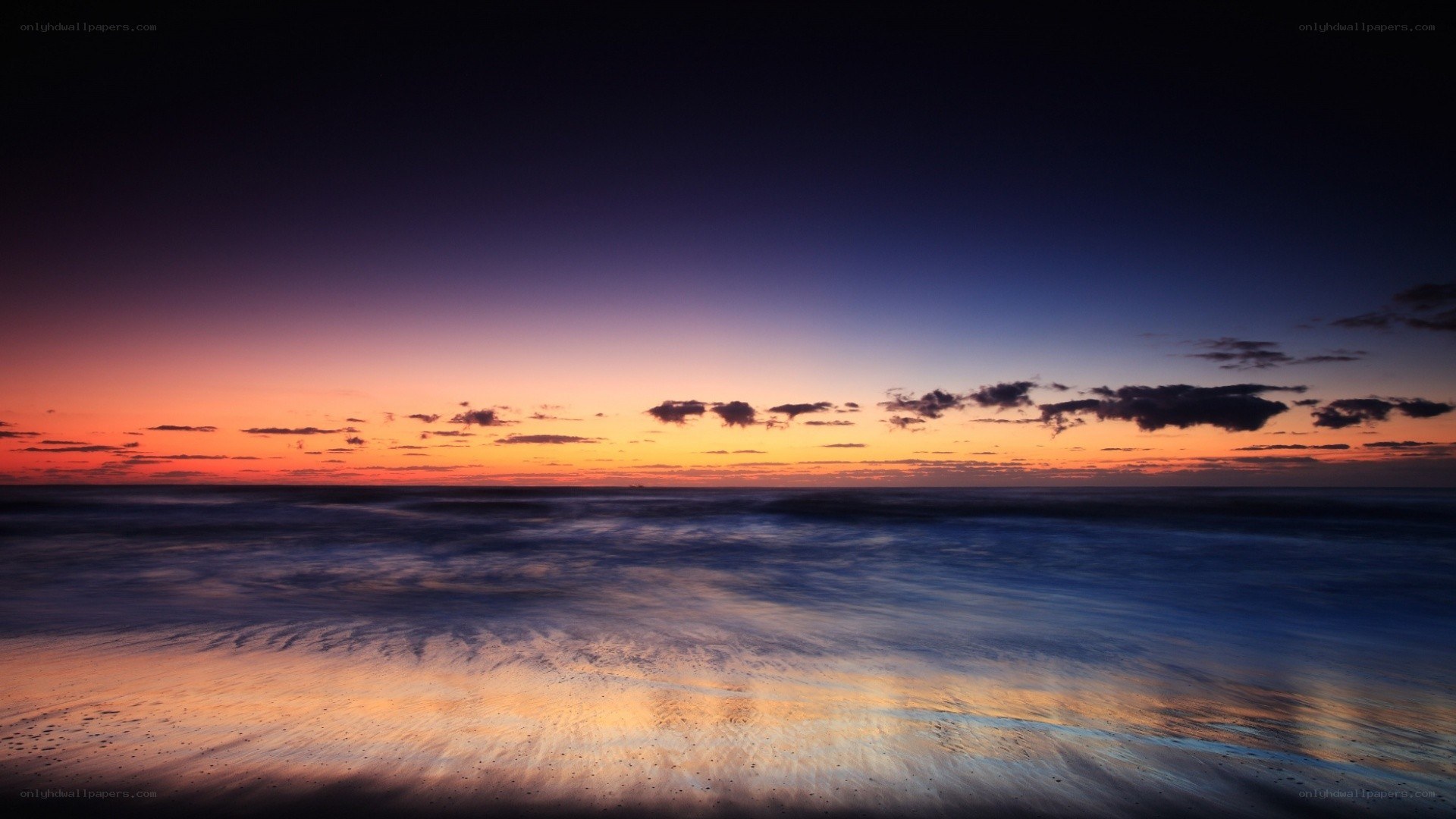 sunset over the ocean