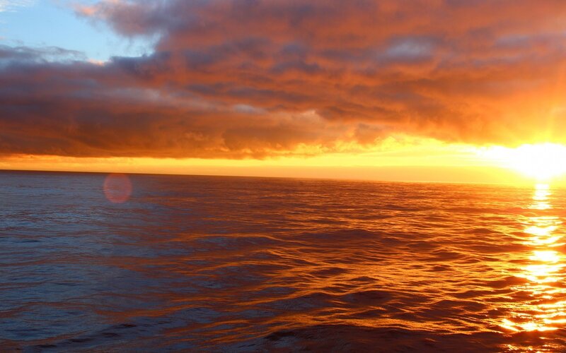 Sunset over the ocean