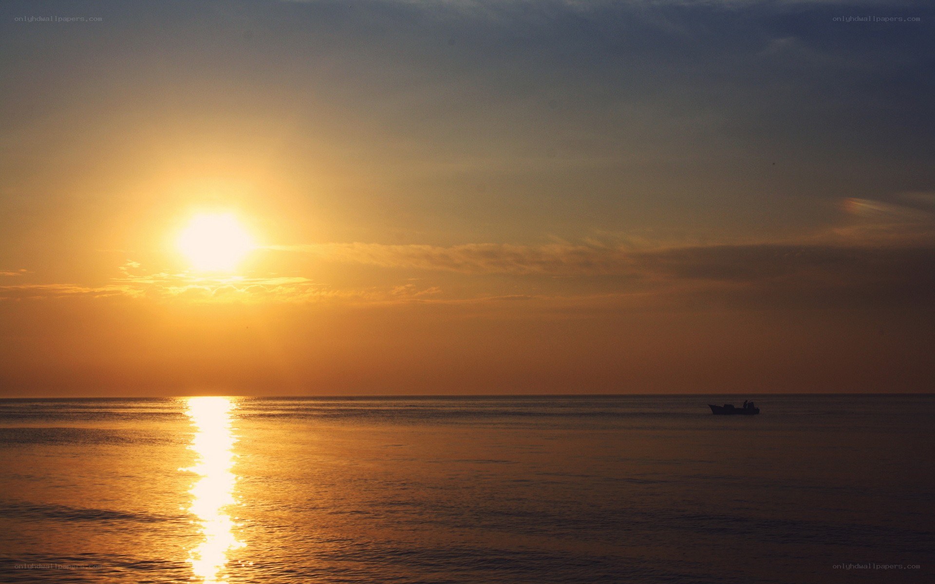 Sunset over the ocean