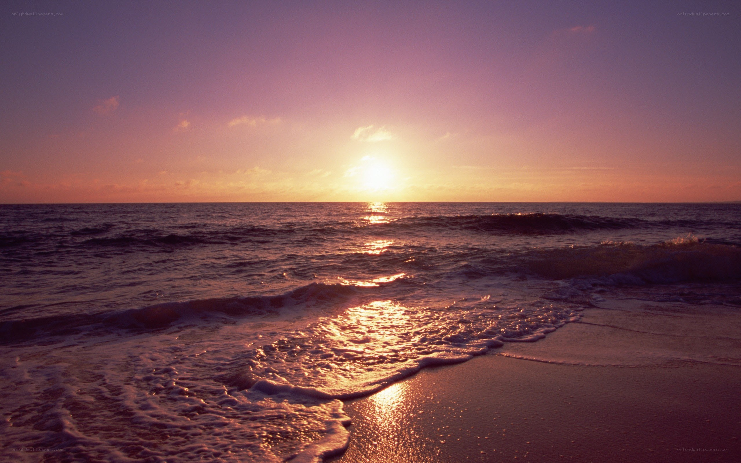 Sunset over the ocean