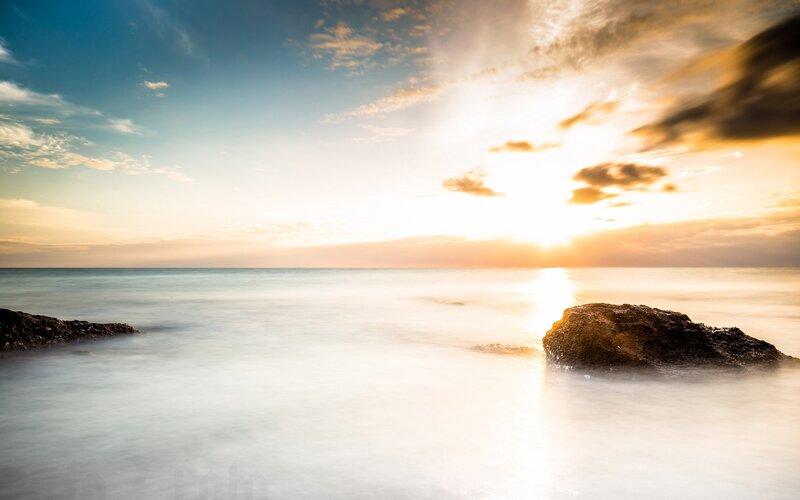Sunset over the ocean