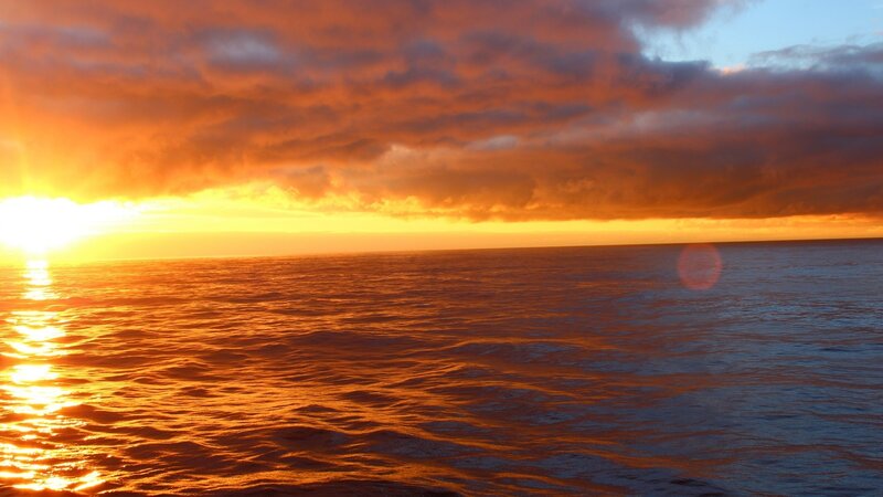sunset over the ocean