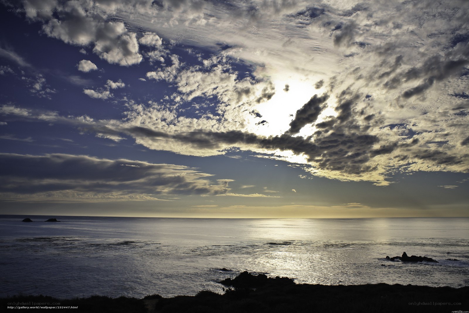 Sunset over the ocean
