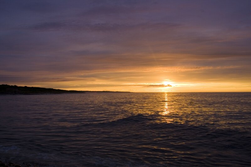 Sunset over the ocean
