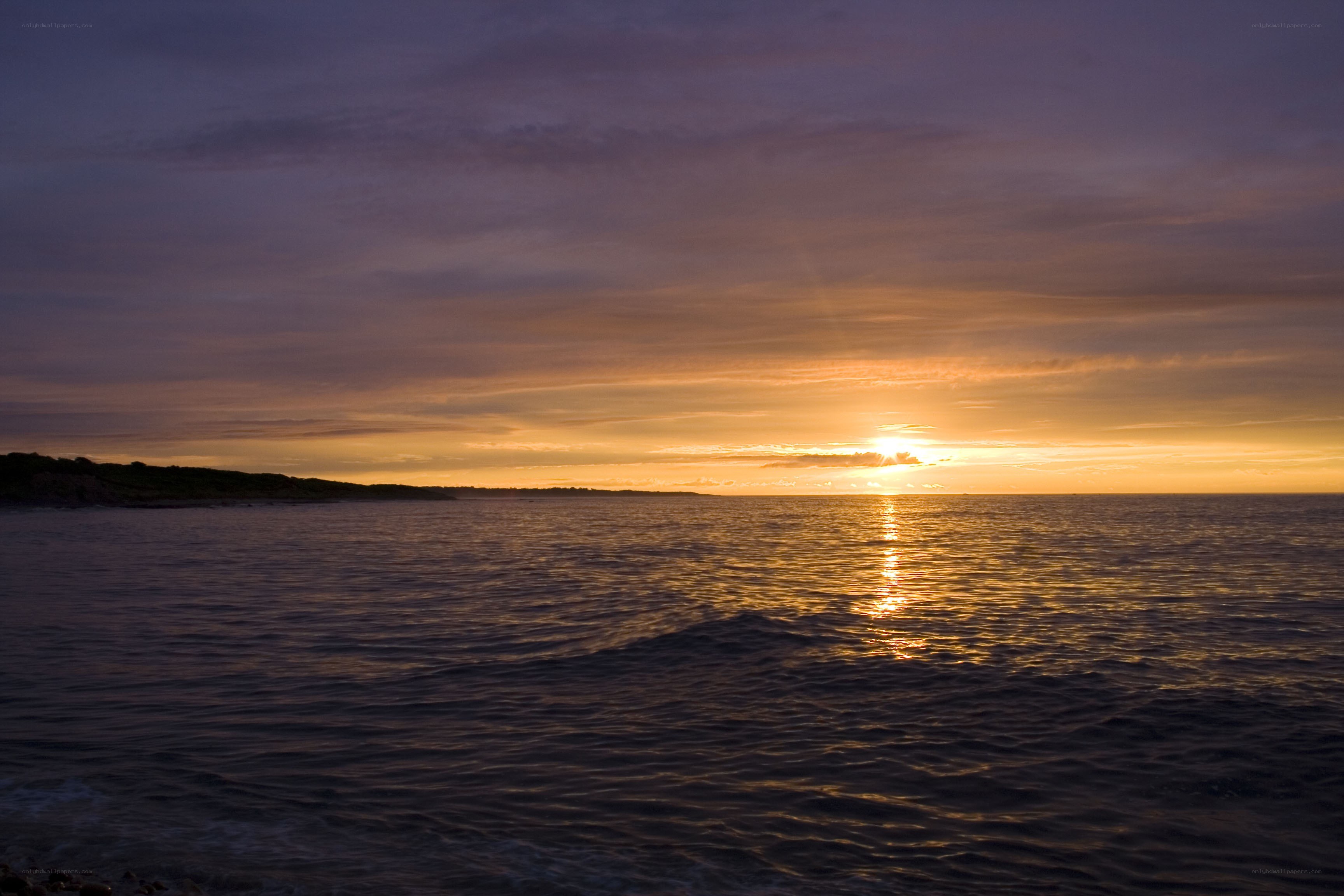 Sunset over the ocean