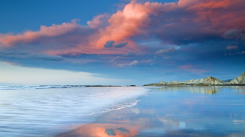 sunset over the ocean
