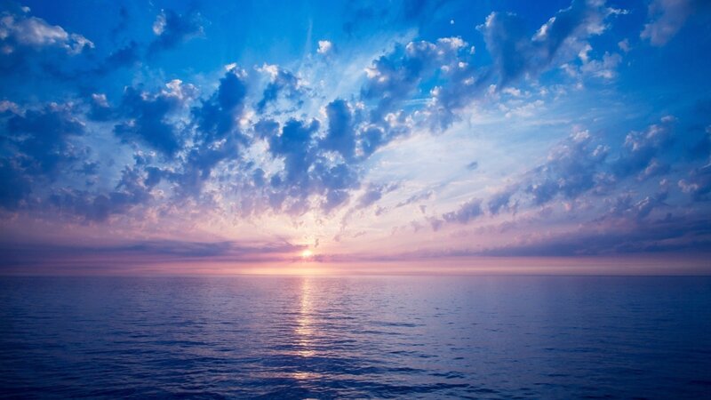 sunset over the ocean
