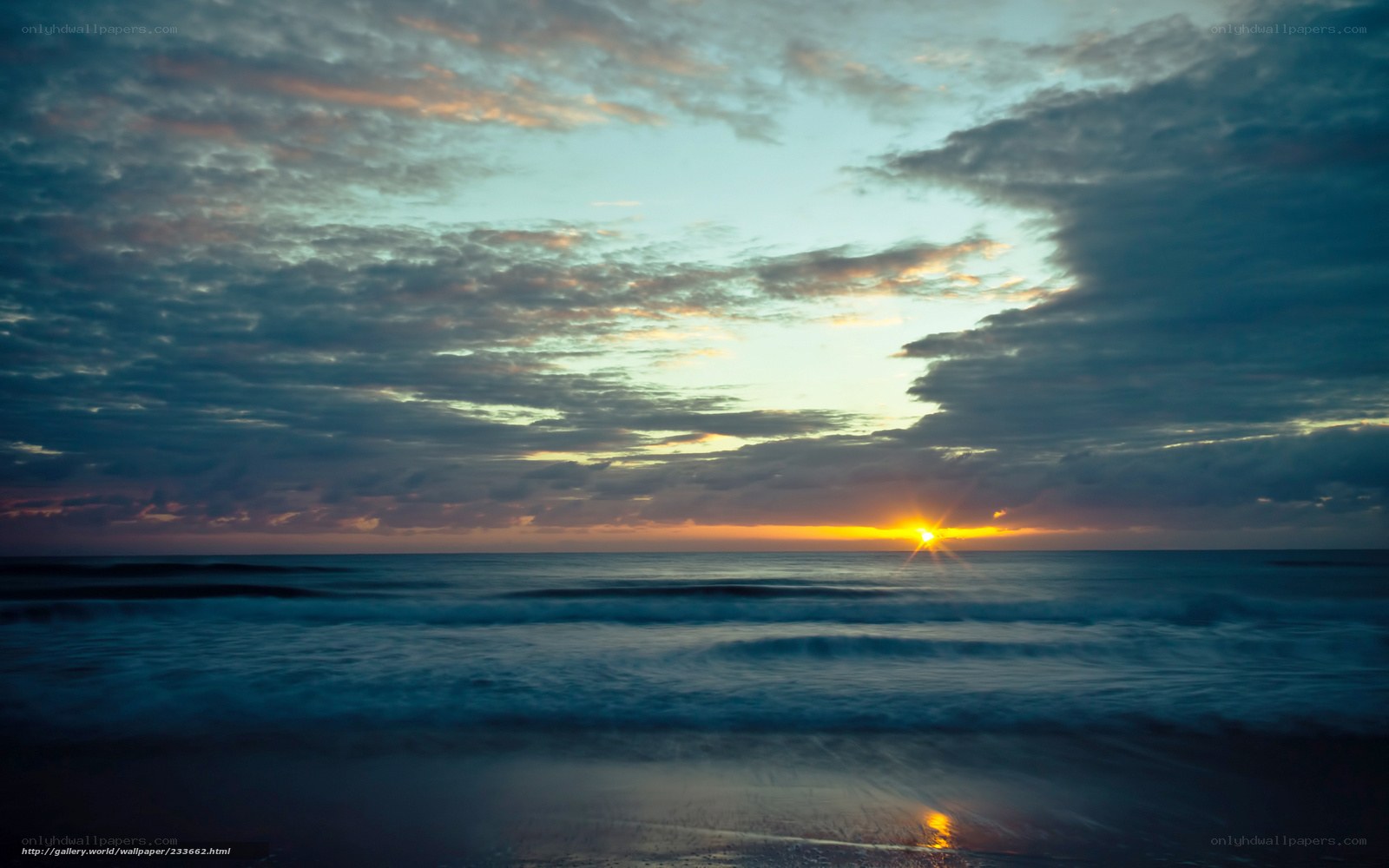 Sunset over the ocean