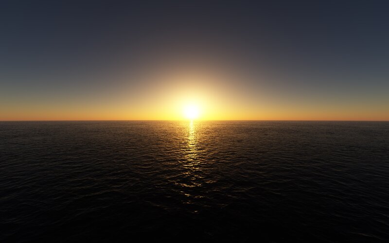 Sunset over the ocean