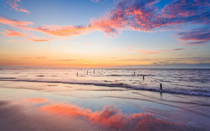sunset over the ocean
