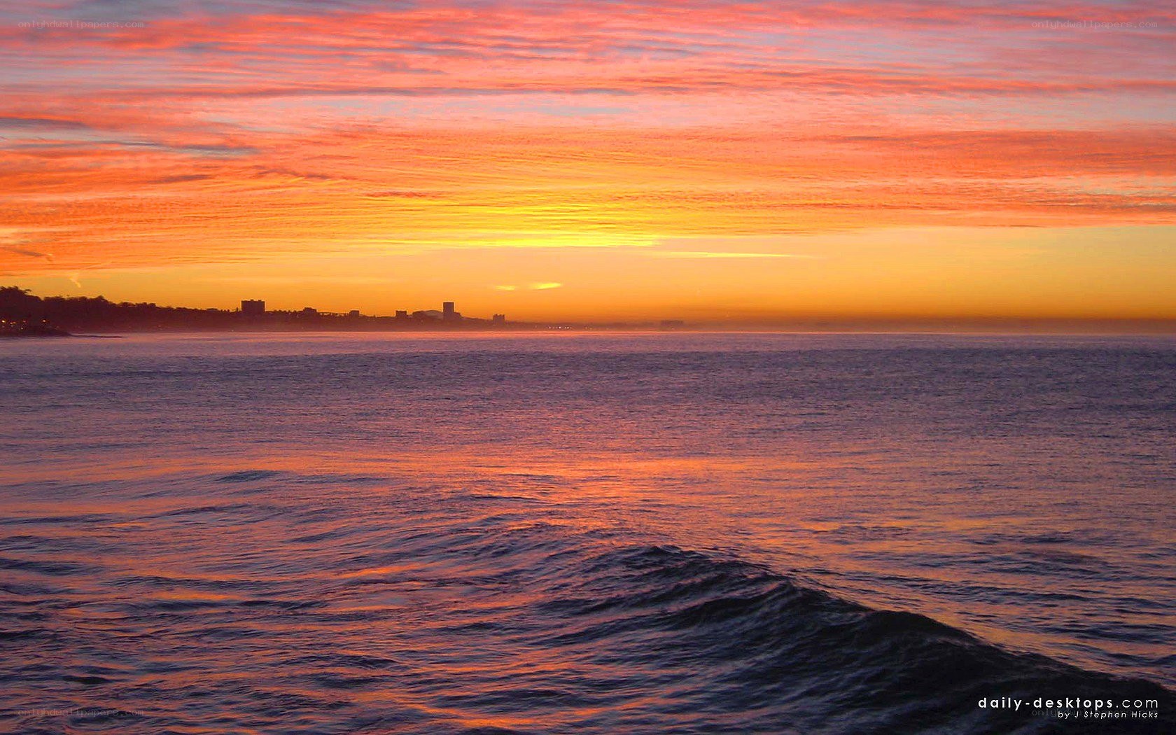 sunset over the ocean