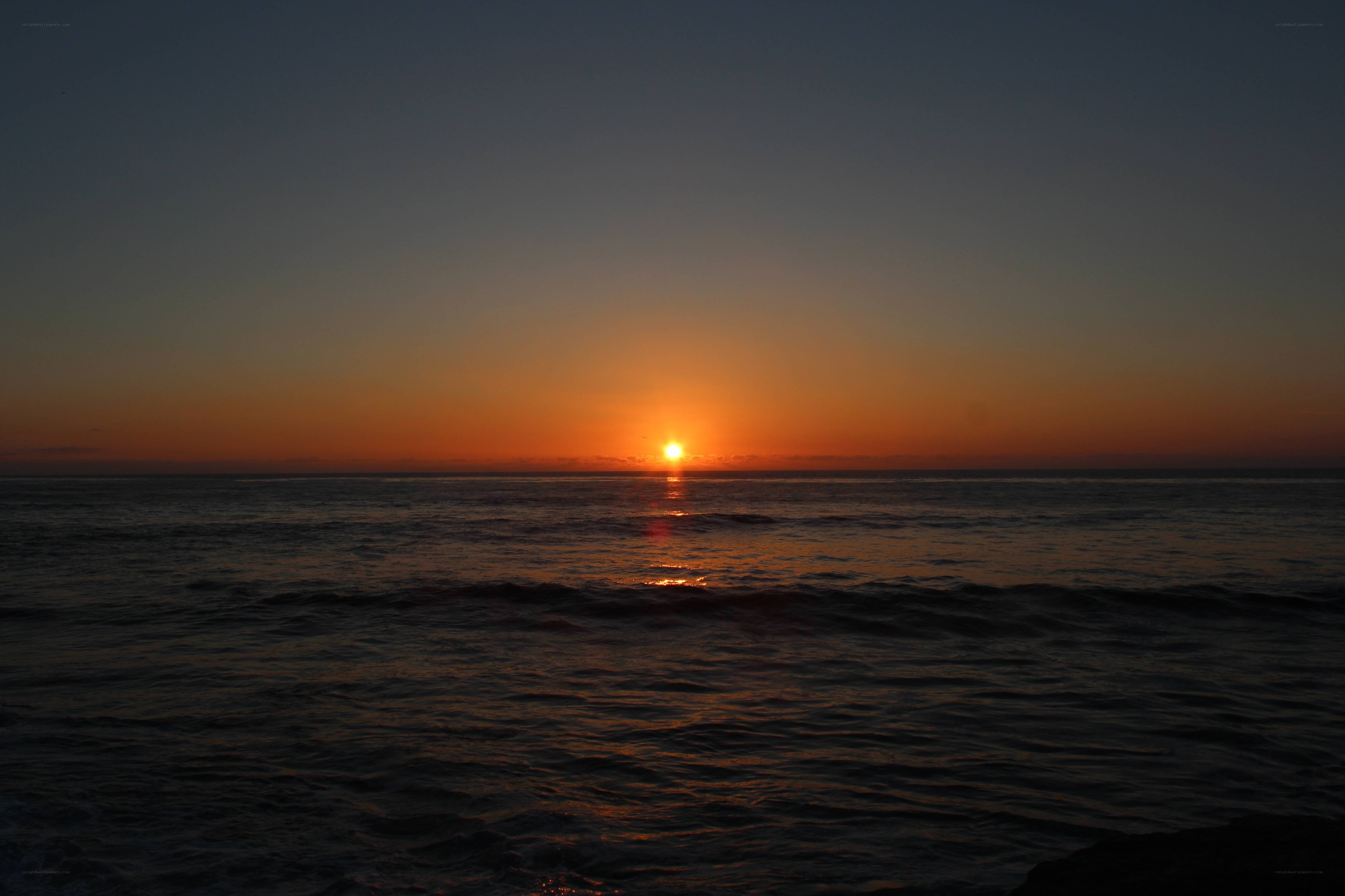 sunset over the ocean