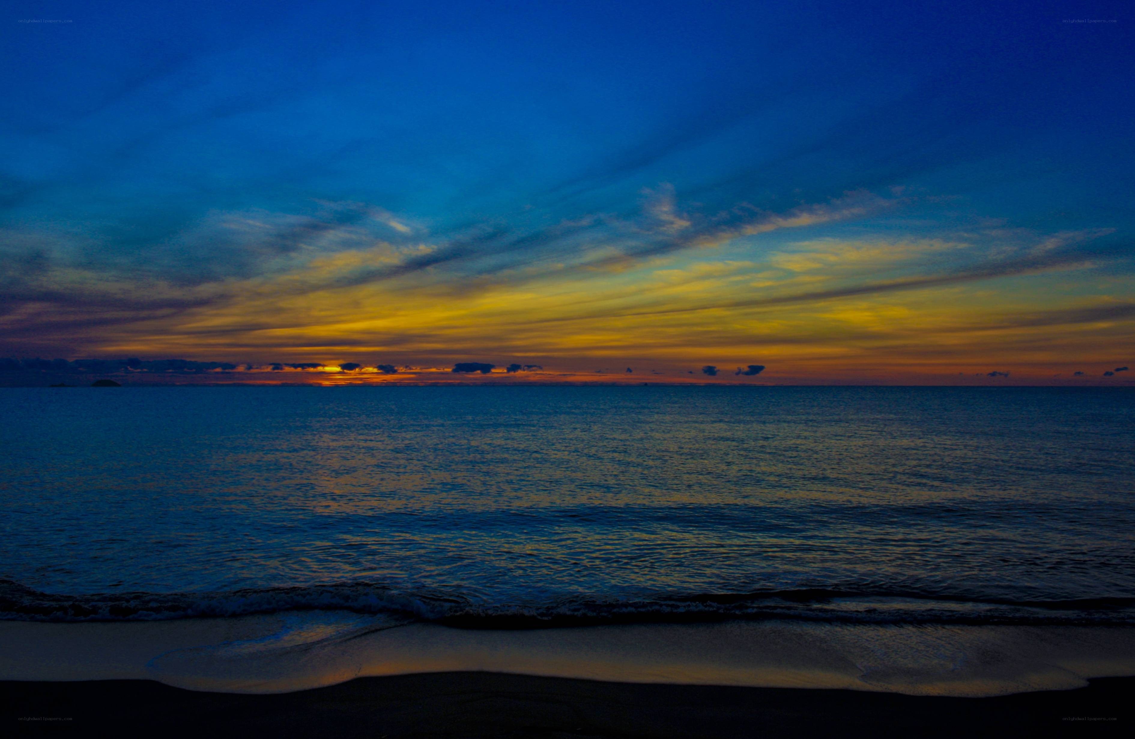 Sunset over the ocean