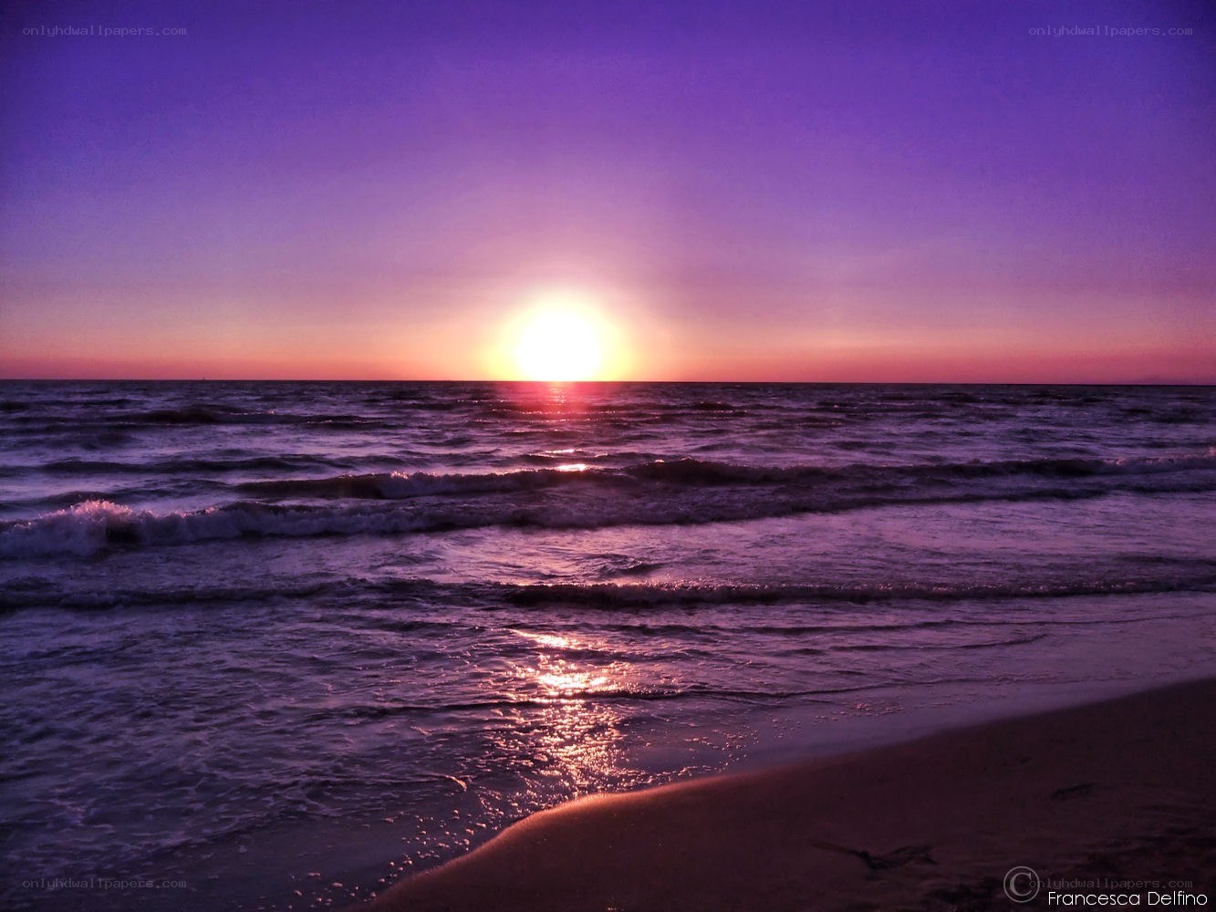sunset over the ocean