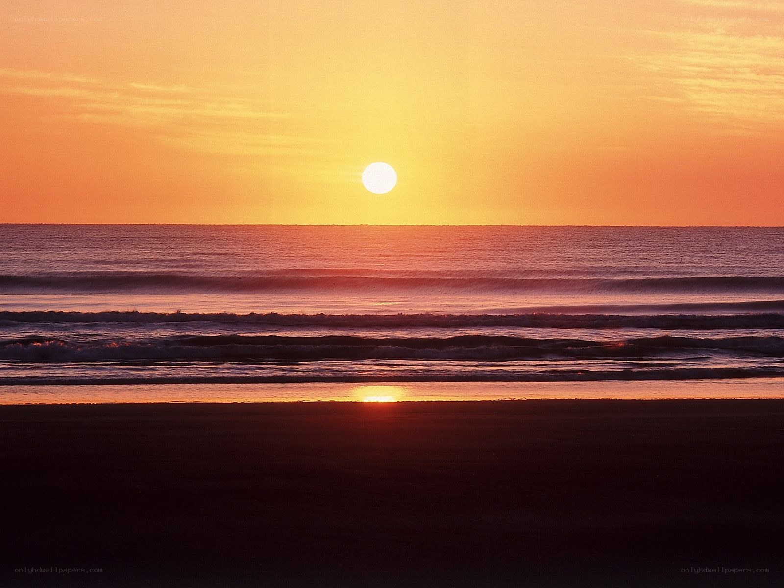 Sunset over the ocean
