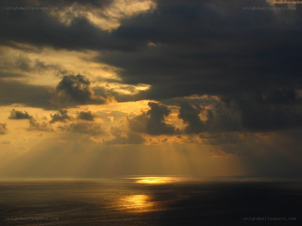 Sunset over the ocean