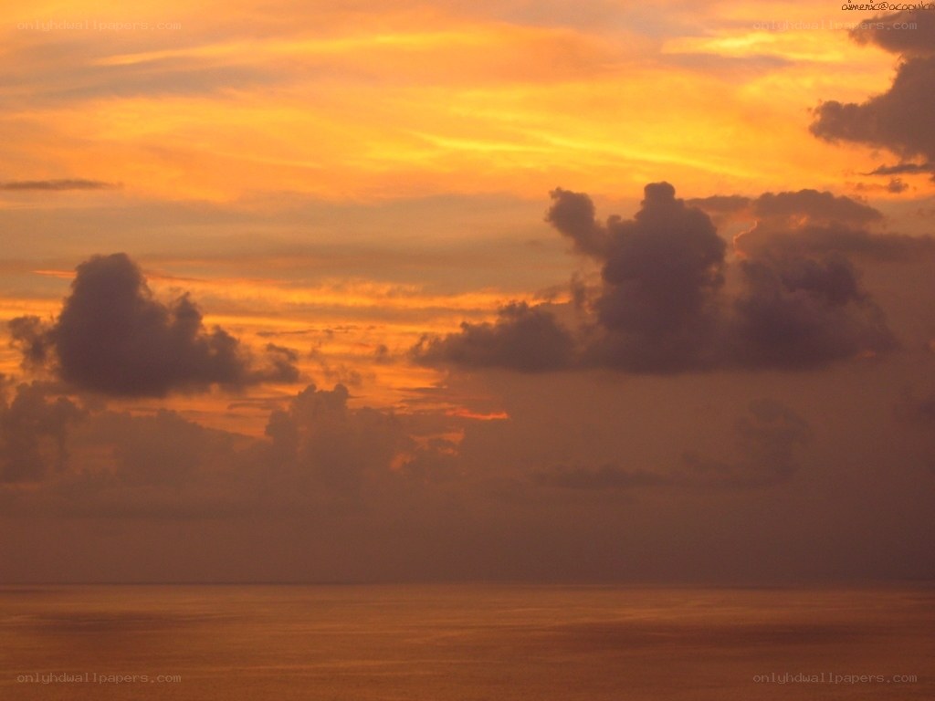 sunset over the ocean