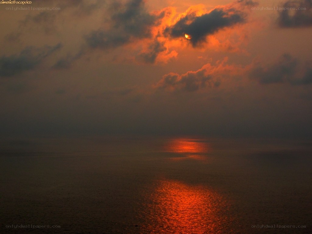 Sunset over the ocean