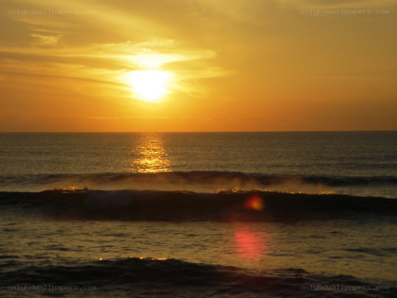 Sunset over the ocean