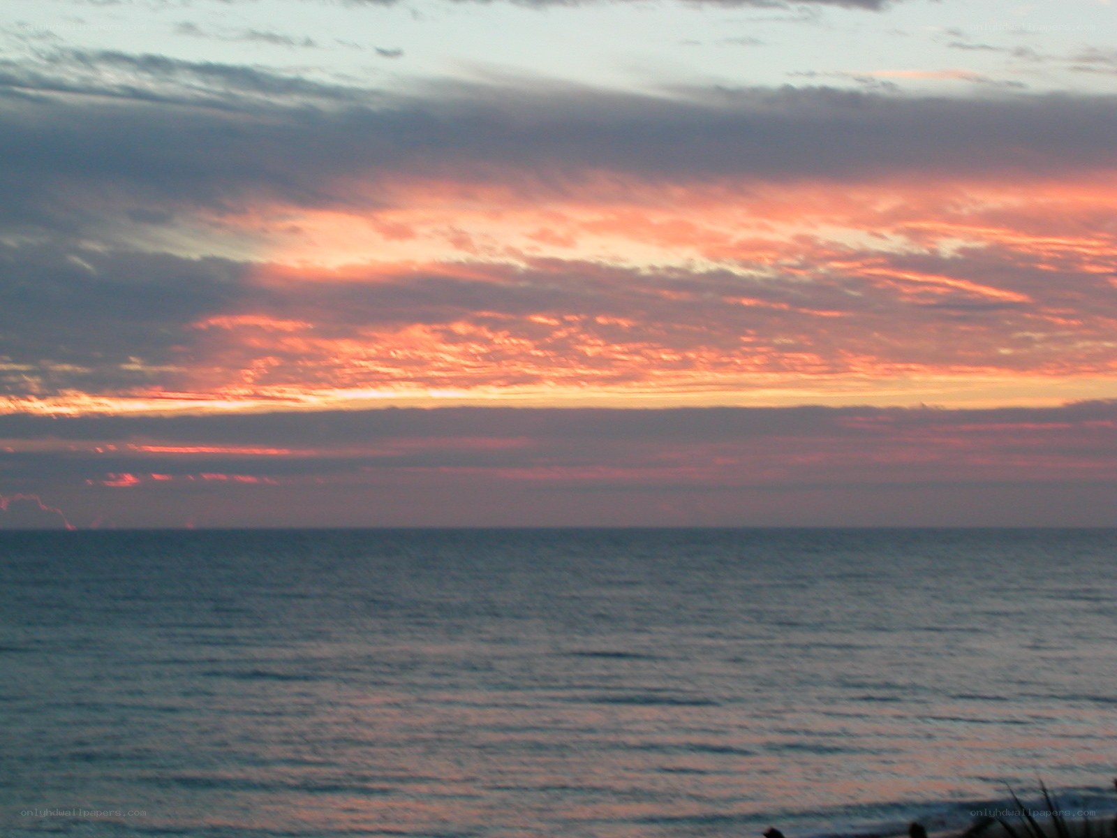 sunset over the ocean